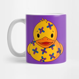 Bandaid Pattern Rubber Duck Mug